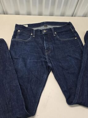 Wallace Barnes Straight Fit Jeans Dark Wash Denim Mens 29x32 Made in USA